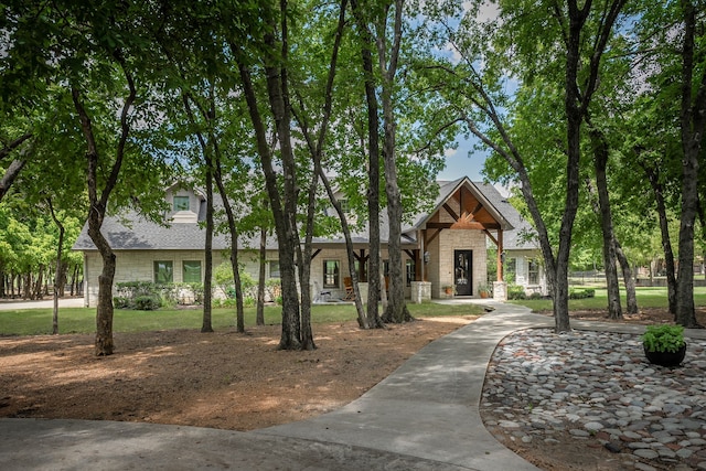 view of front of property with stone siding