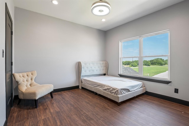 bedroom featuring hardwood / wood-style floors