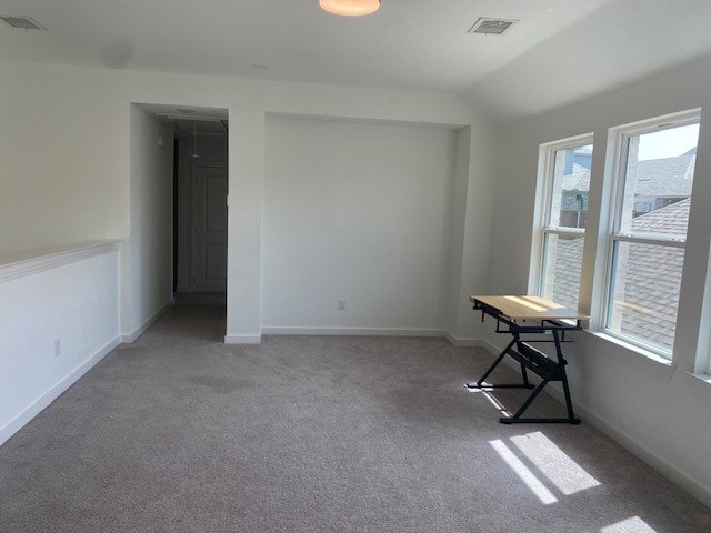 interior space with lofted ceiling