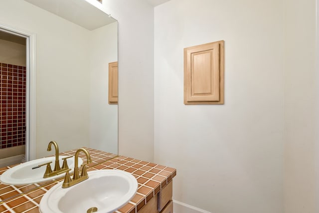 bathroom with vanity