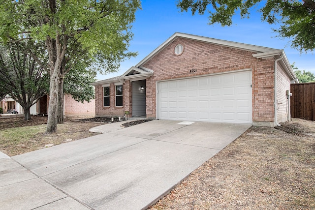 view of front facade featuring a garage