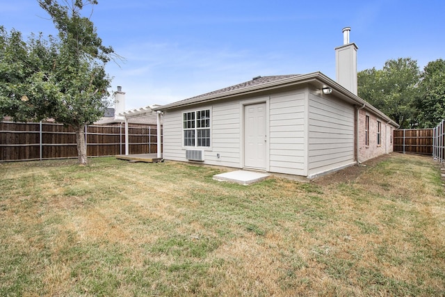 exterior space with a lawn