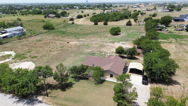 bird's eye view featuring a rural view