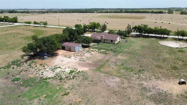 aerial view with a rural view