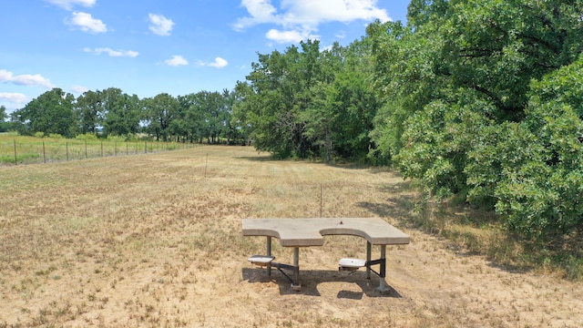 surrounding community featuring a lawn and a rural view