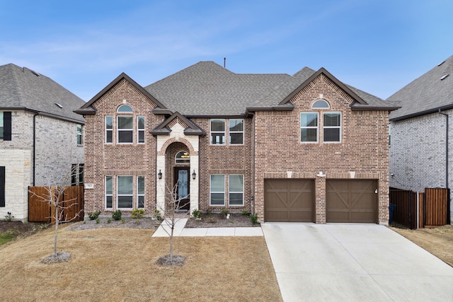 view of front of home featuring a garage