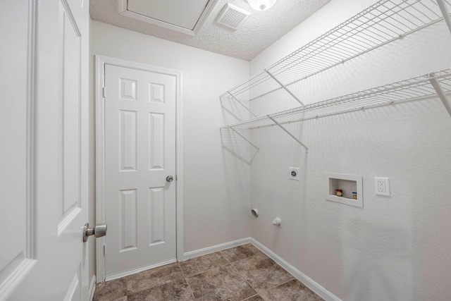 laundry room featuring hookup for an electric dryer, hookup for a gas dryer, and hookup for a washing machine