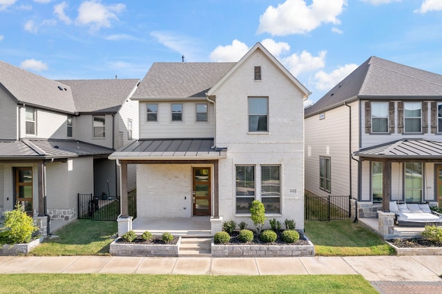 view of front of house featuring a front yard