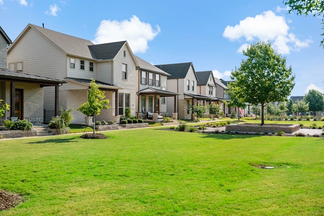 exterior space with a lawn