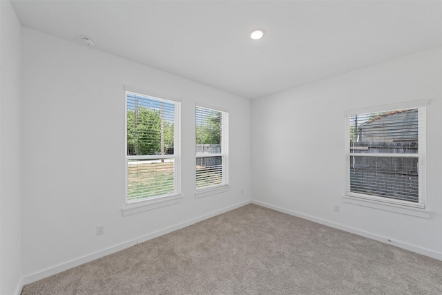 view of carpeted spare room