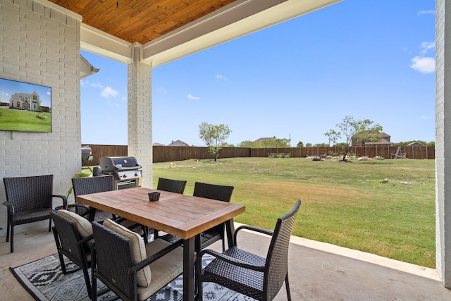 view of patio / terrace with grilling area