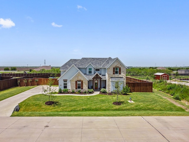 view of front of house featuring a front yard