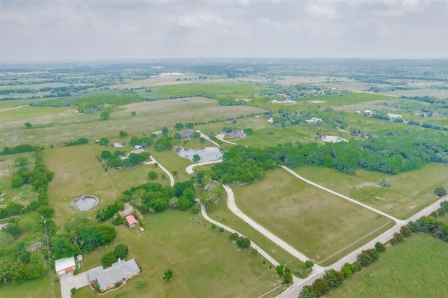 aerial view with a rural view