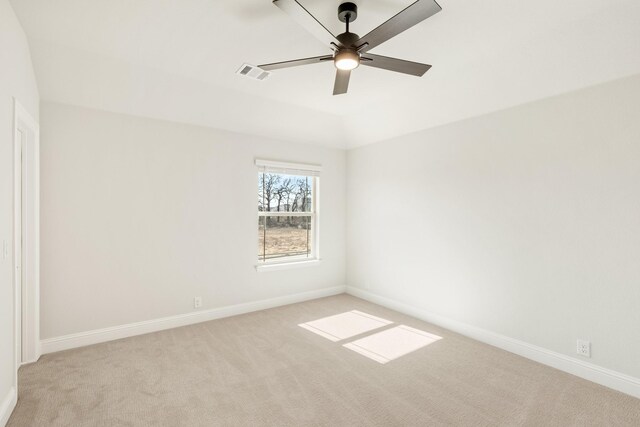 2302 Prosper Way, Mansfield, TX 76063 - unfurnished room featuring ceiling fan, baseboards, light colored carpet, and visible vents