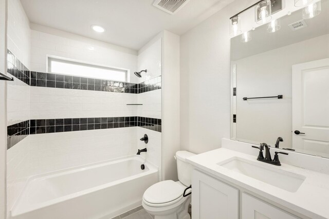 2302 Prosper Way, Mansfield, TX 76063 - full bath with shower / tub combination, visible vents, toilet, and vanity