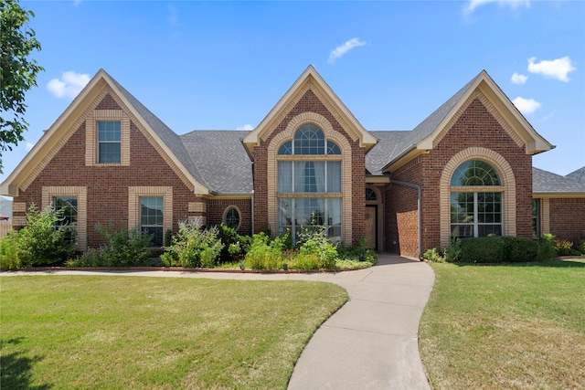 view of front of property featuring a front yard