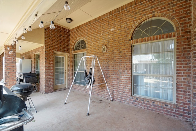 view of patio / terrace featuring a grill