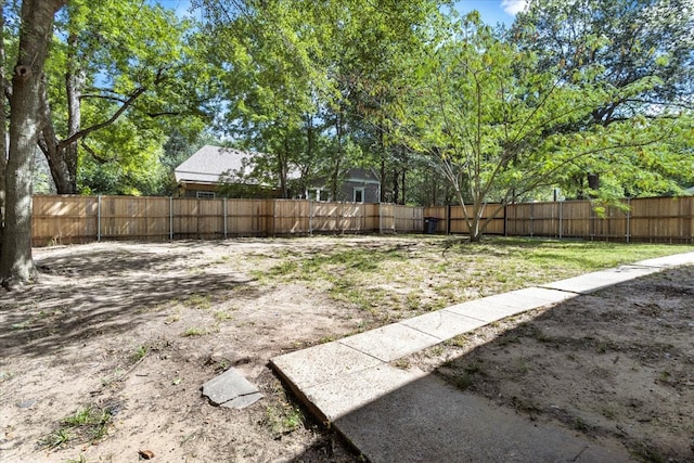 view of yard with fence private yard