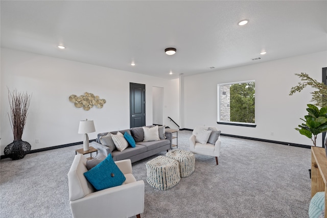 view of carpeted living room