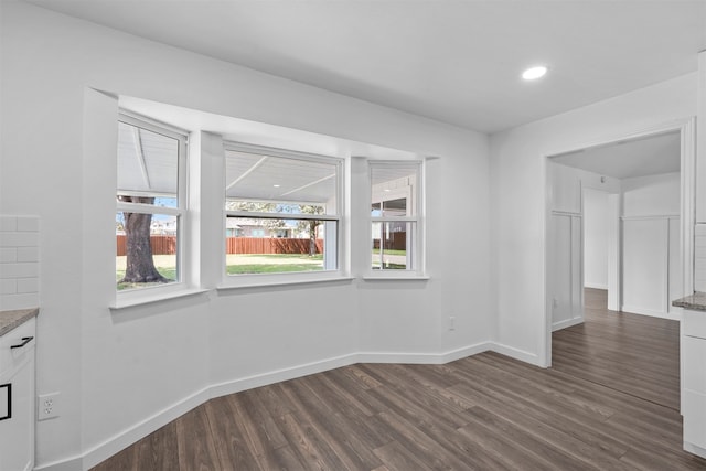 interior space featuring dark hardwood / wood-style flooring