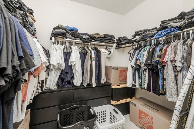 view of walk in closet