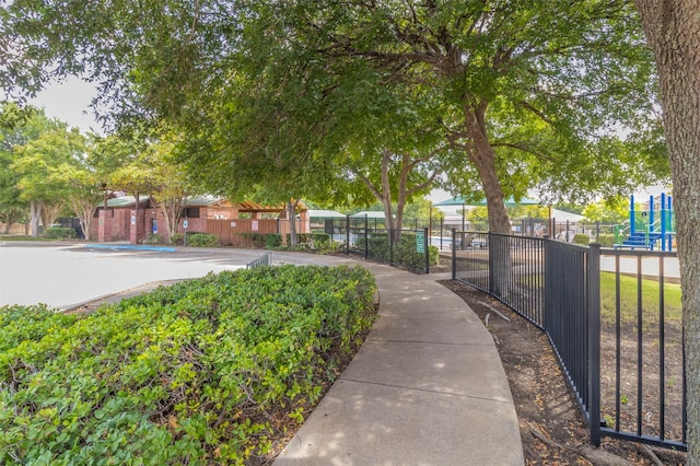 view of community featuring a playground