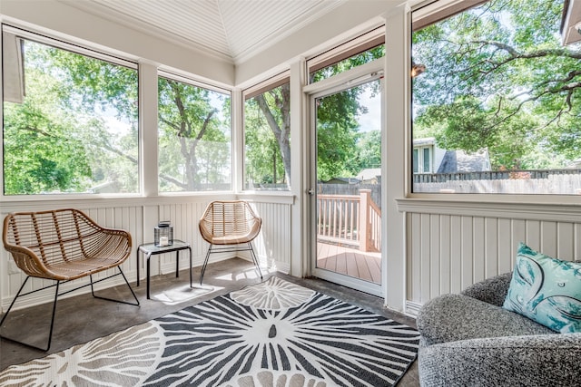 view of sunroom