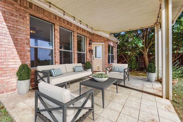 view of patio / terrace with outdoor lounge area