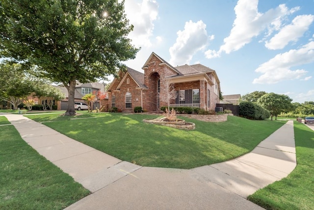 view of front of property with a front yard