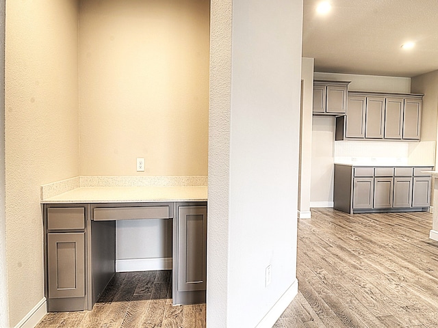 interior space with light hardwood / wood-style flooring