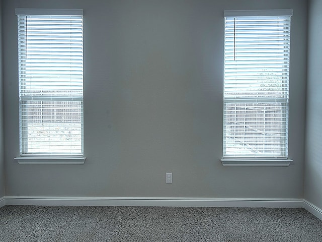 view of carpeted spare room