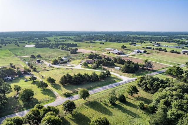 drone / aerial view with a rural view