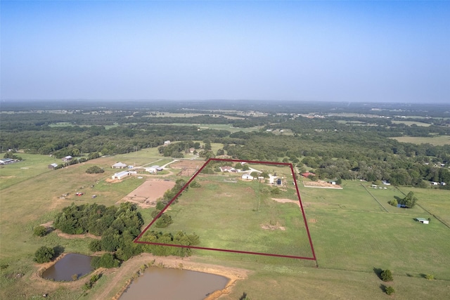 bird's eye view featuring a rural view