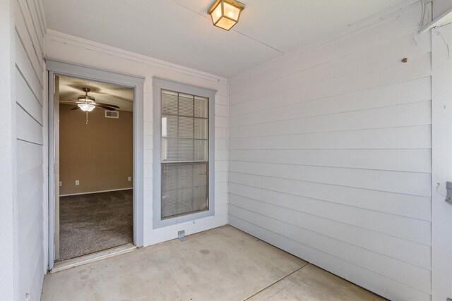 interior space with a patio