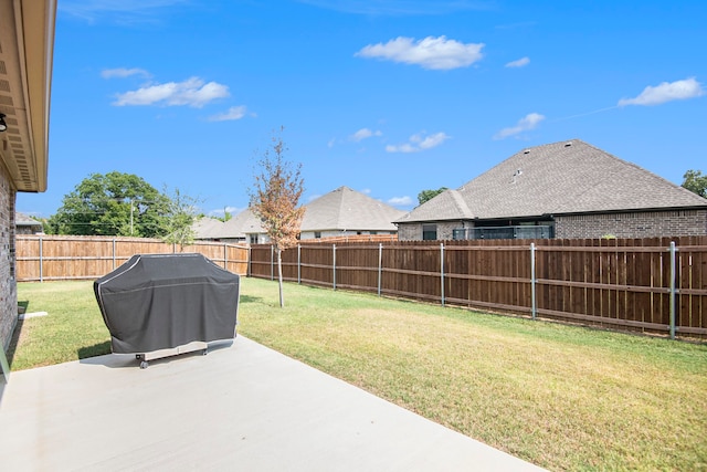 view of yard featuring a patio