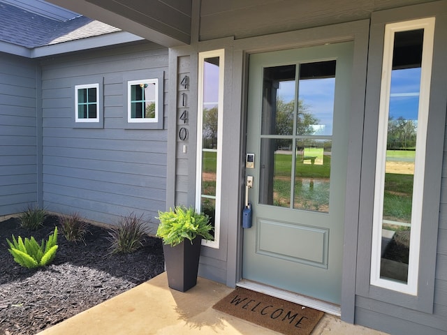 view of doorway to property