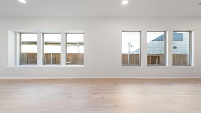 empty room featuring light hardwood / wood-style flooring