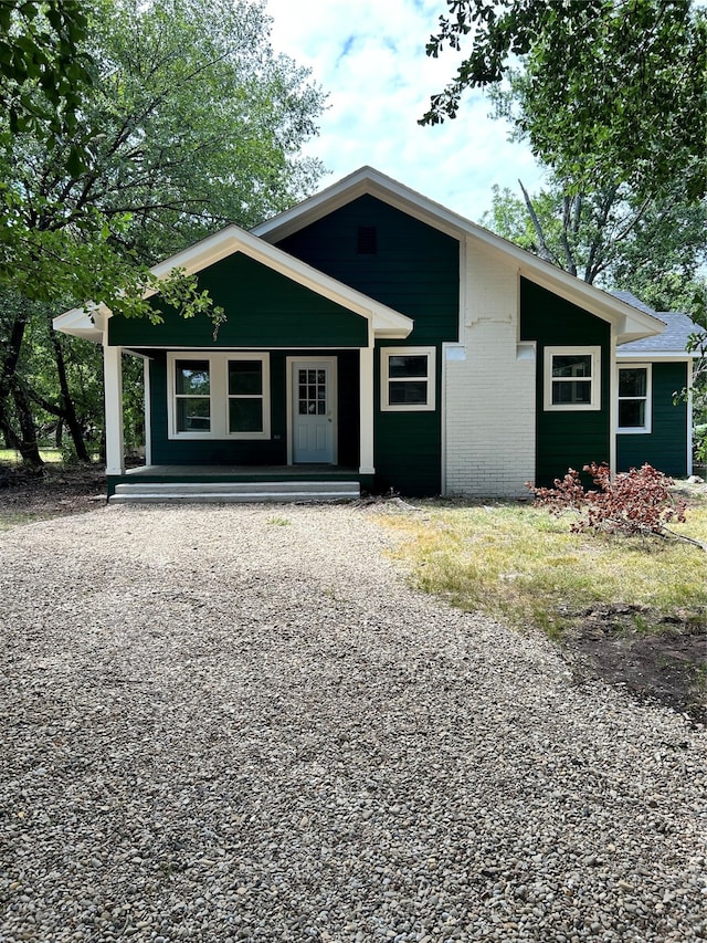 view of front of home with a porch