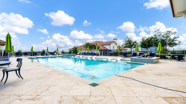 view of pool with a patio