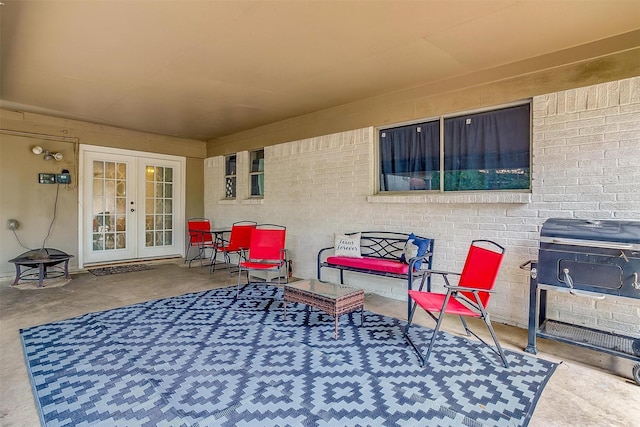 view of patio with french doors