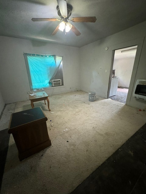 bedroom with carpet flooring and ceiling fan