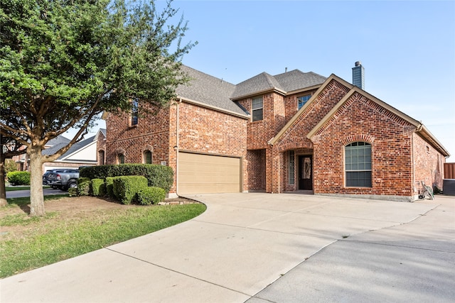 view of property with a garage