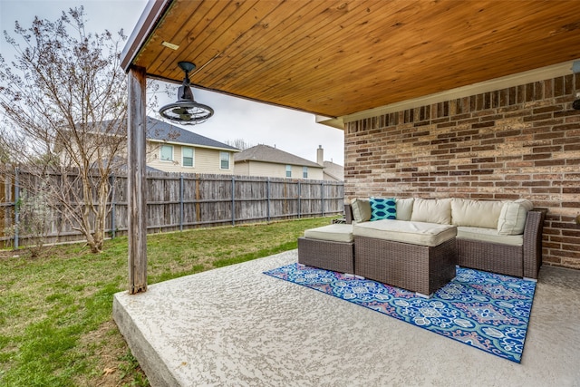 view of patio / terrace with outdoor lounge area