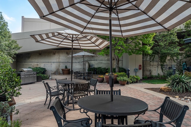 view of patio / terrace featuring area for grilling