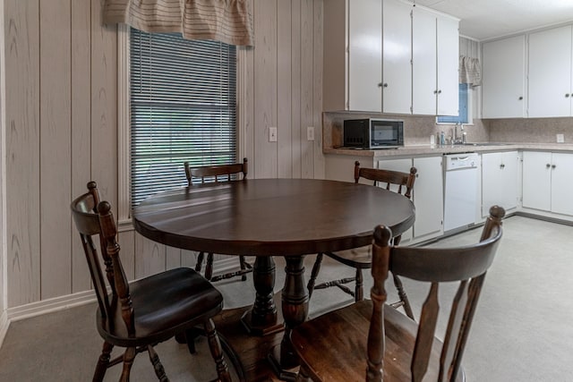 dining room featuring sink