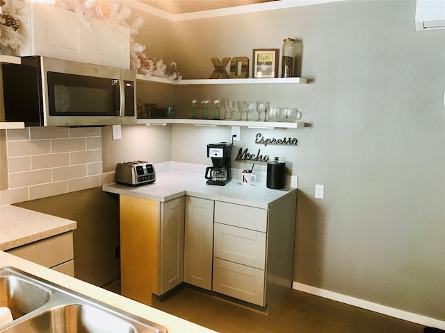 bar with tasteful backsplash