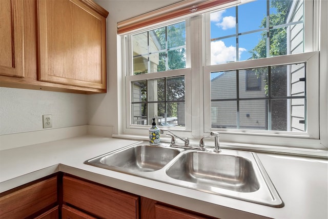 kitchen with sink and plenty of natural light