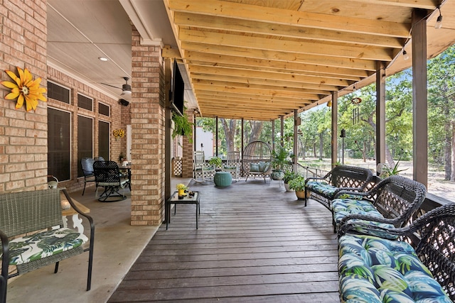 view of wooden terrace