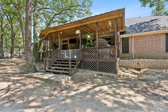 exterior space featuring a porch