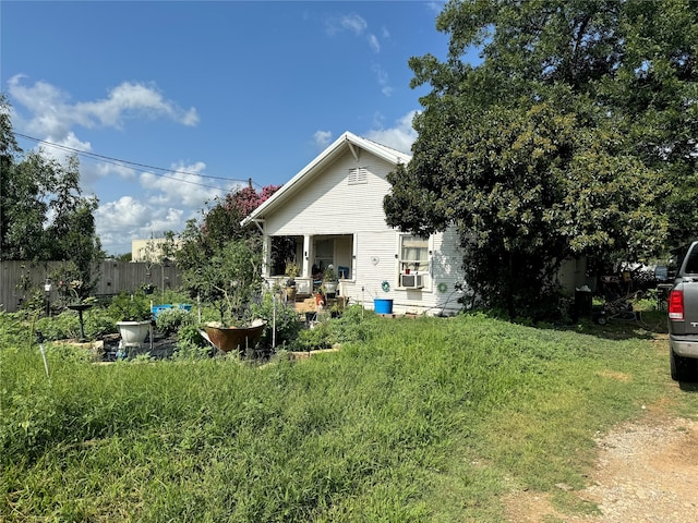 exterior space with a lawn